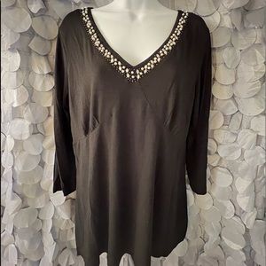 Black style &co embellished Top